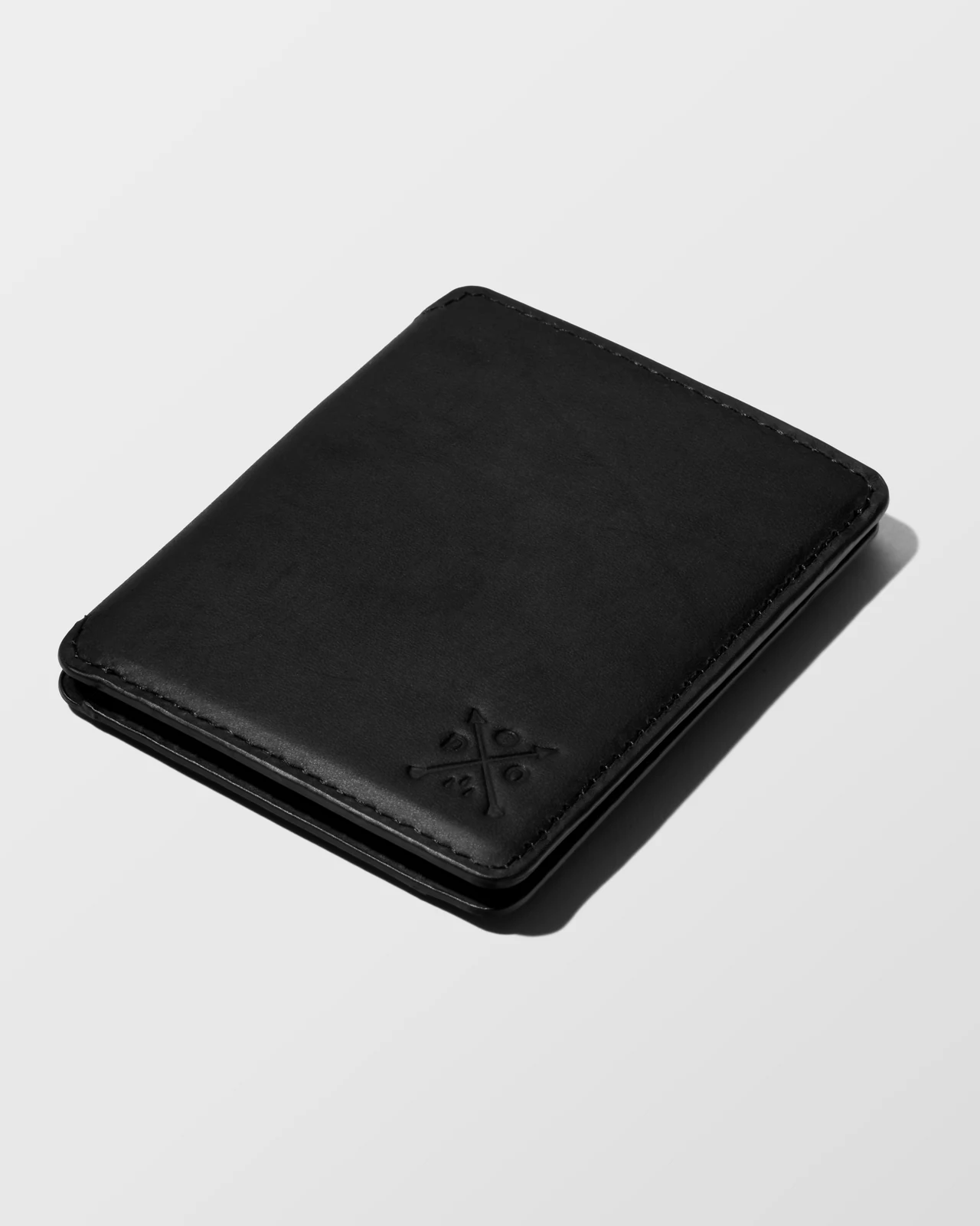 Double Oak — Leather Cloud wallet, Black, main view.