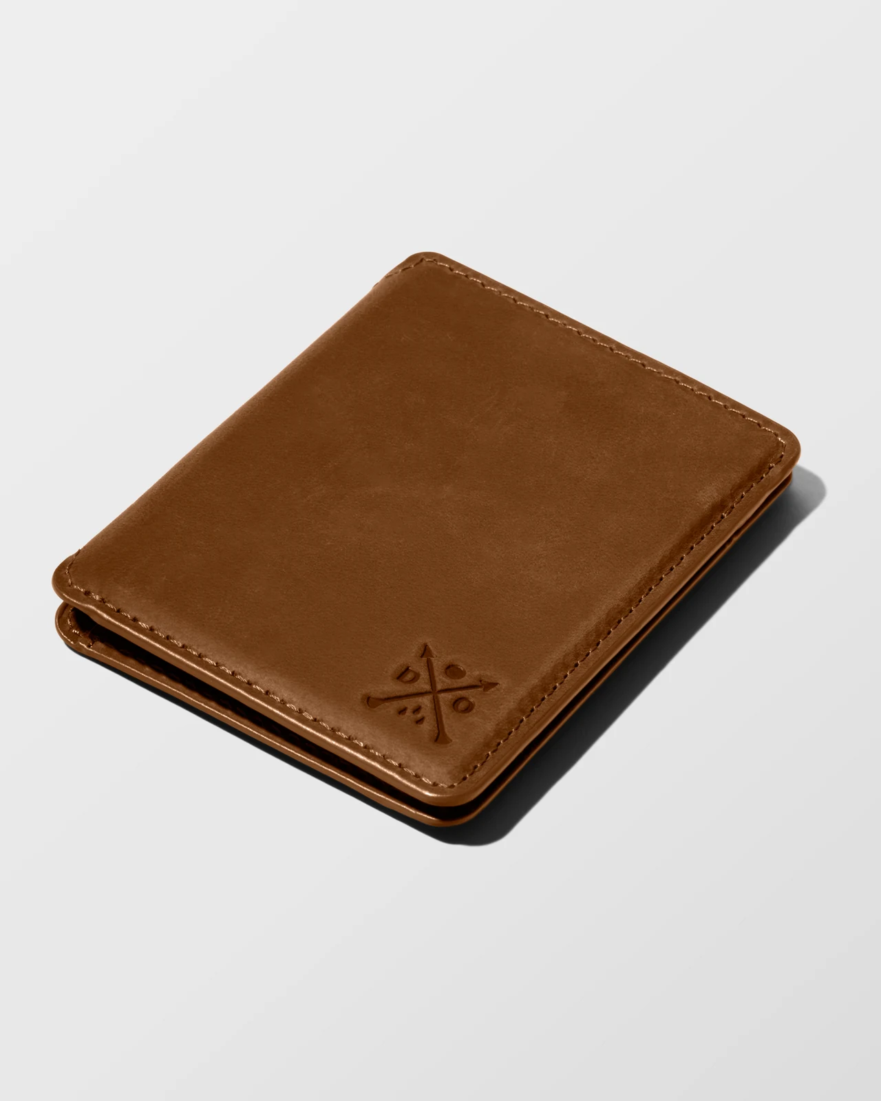 Double Oak — Leather Cloud wallet, Light brown, main view.
