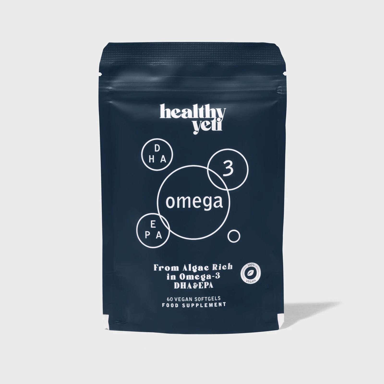 Healthy Yeti — Omega 3, Blue, main view.