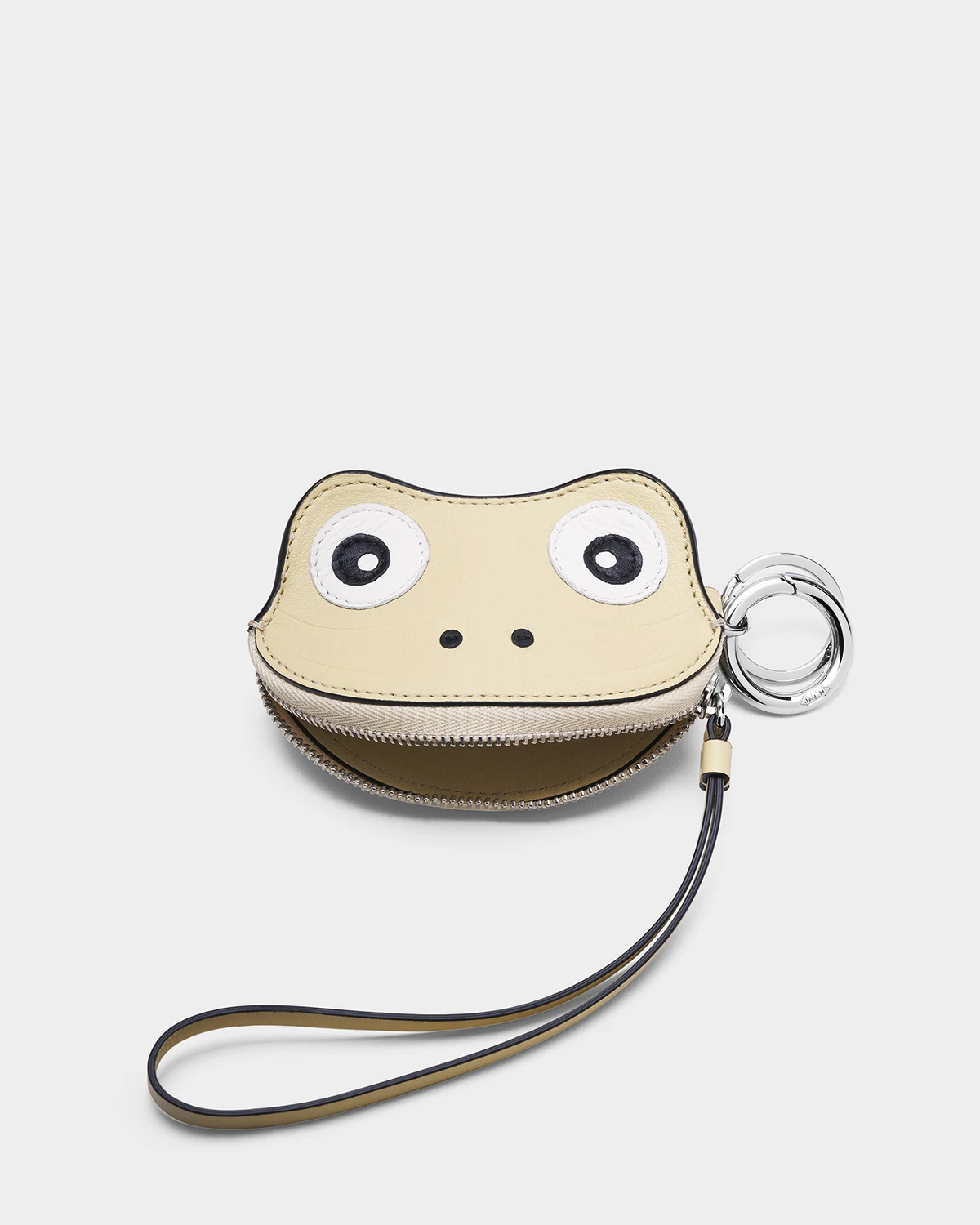 J&M Davidson — Frog Charm Pouch, Pastel yellow, alternate view.