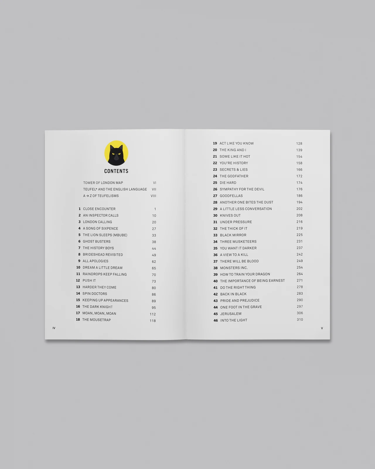 Thunderpaws — Thunderpaws and the Tower of London, Softback, contents view.